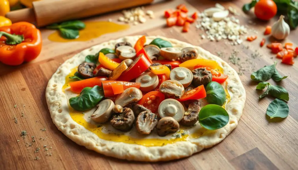 Assembling endo friendly gluten-free pizza