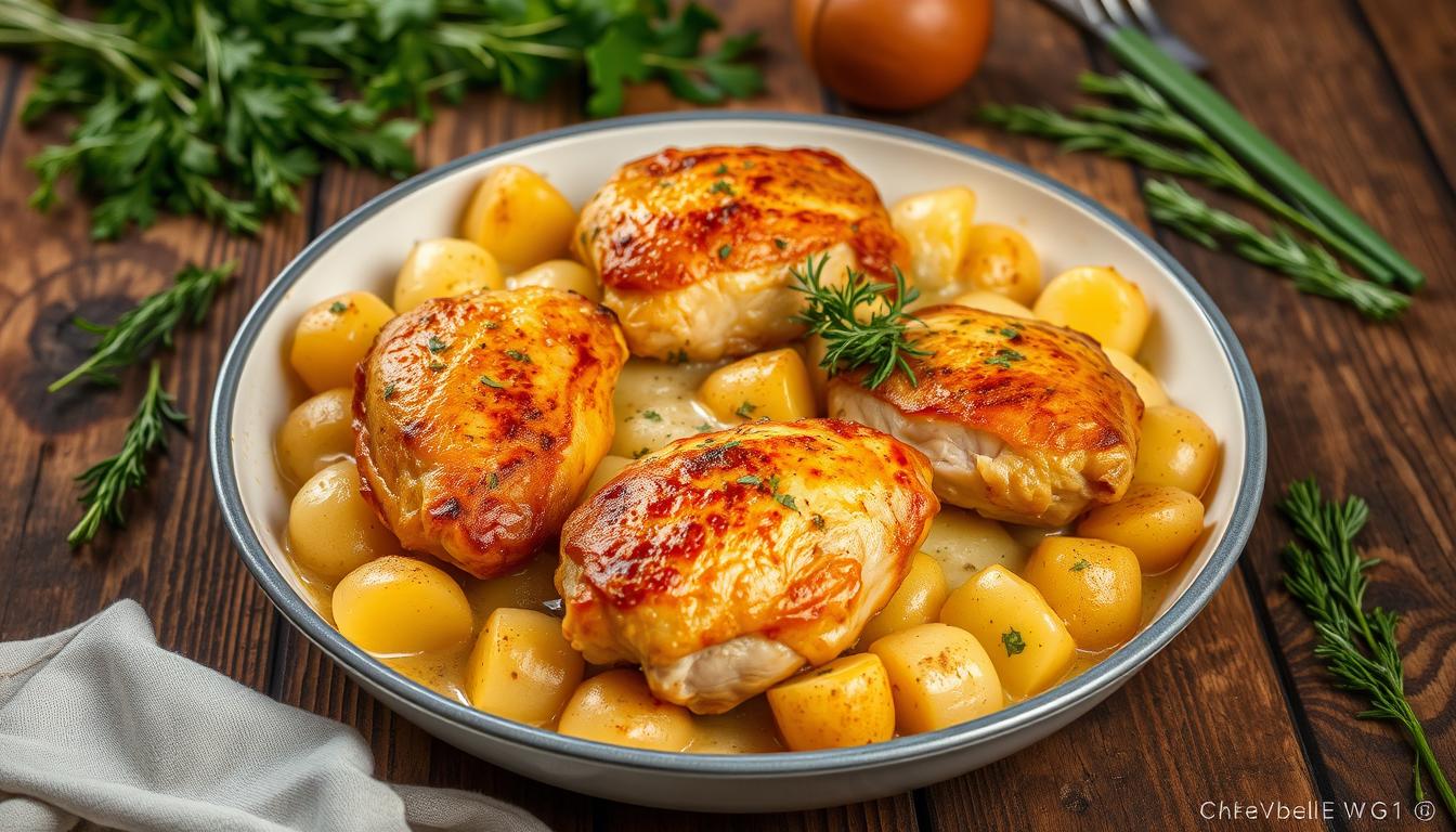 Chicken and potato bake for fibromyalgia