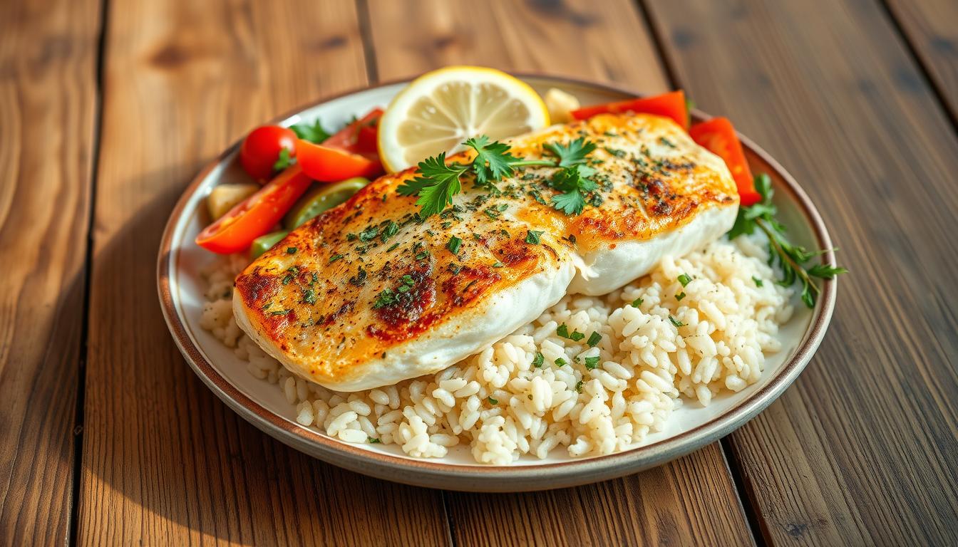 Endo friendly baked cod rice