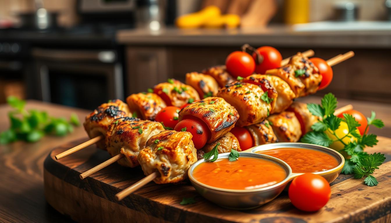 Endo friendly chicken kebabs tomatoes