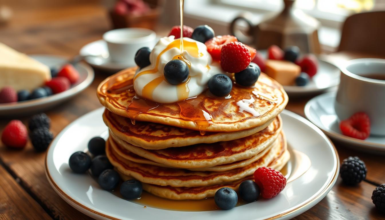 Endo friendly gluten-free pancakes yogurt