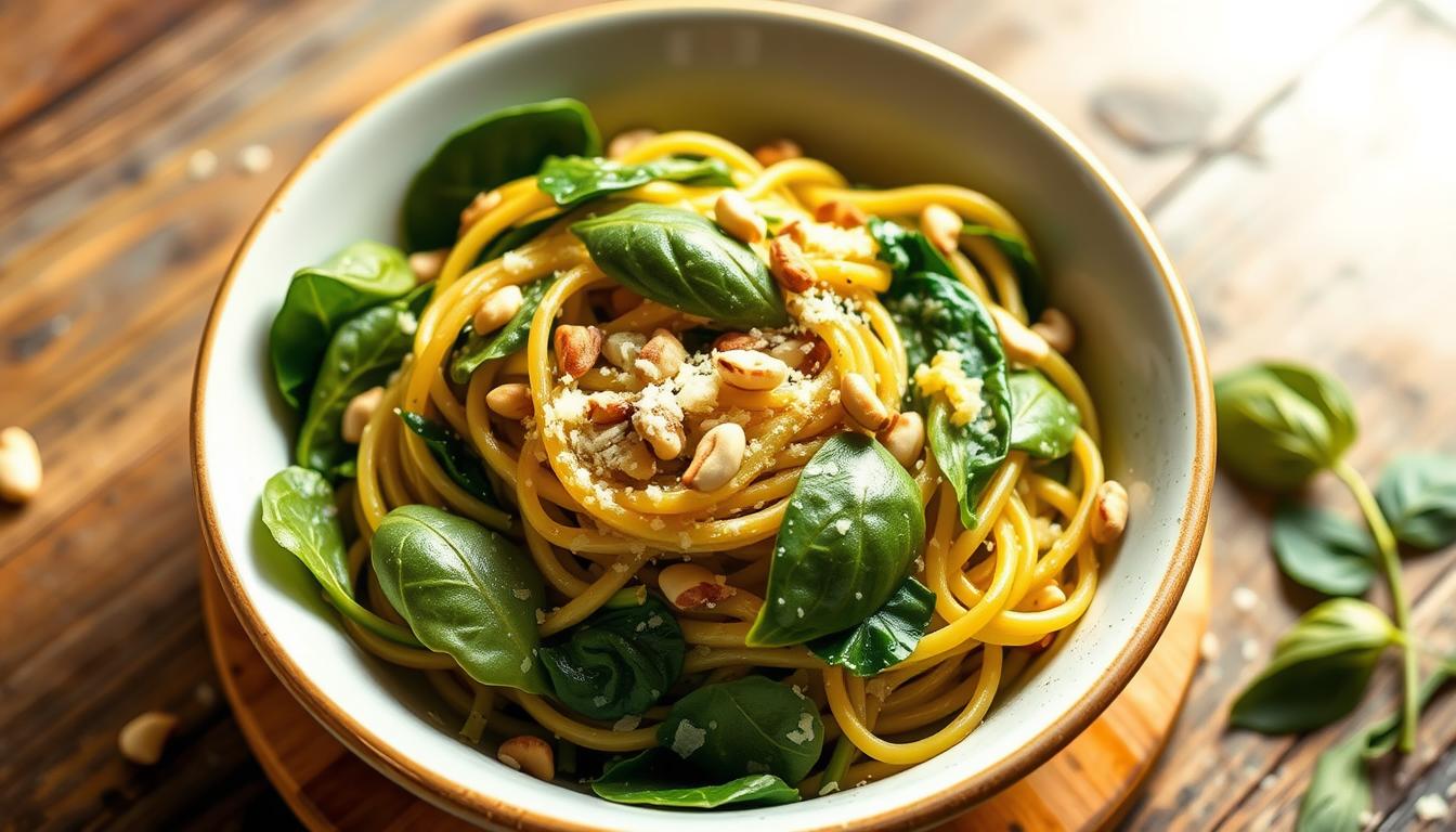 Endo friendly gluten-free pasta spinach