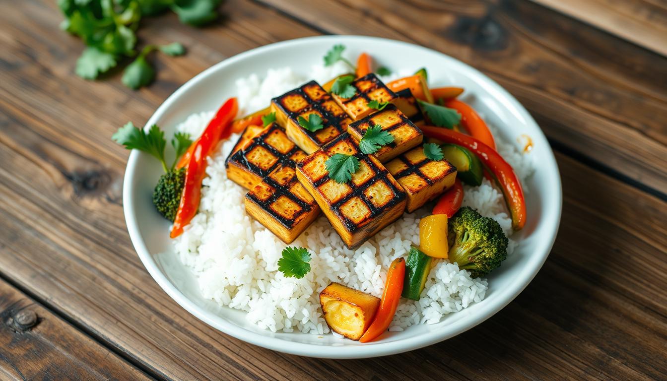 Endo friendly grilled tofu rice