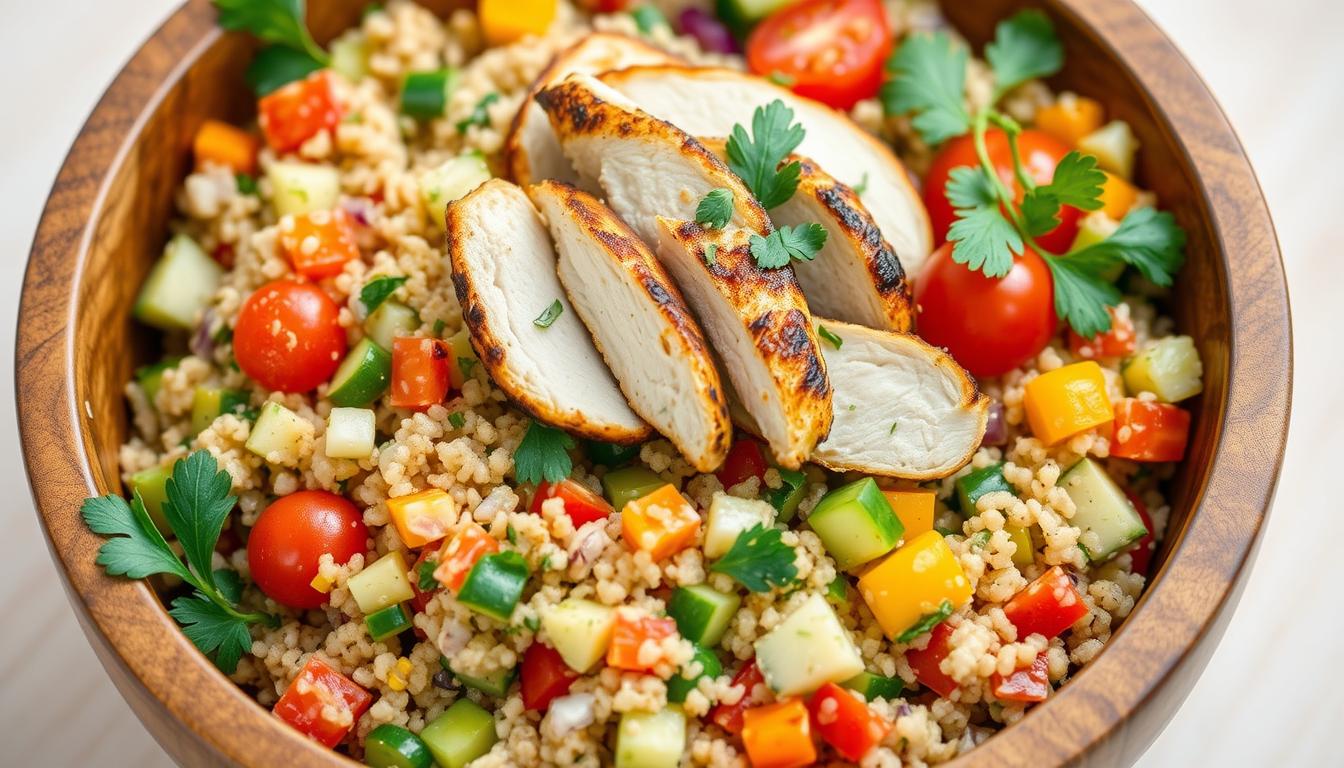 Endo friendly quinoa chicken salad