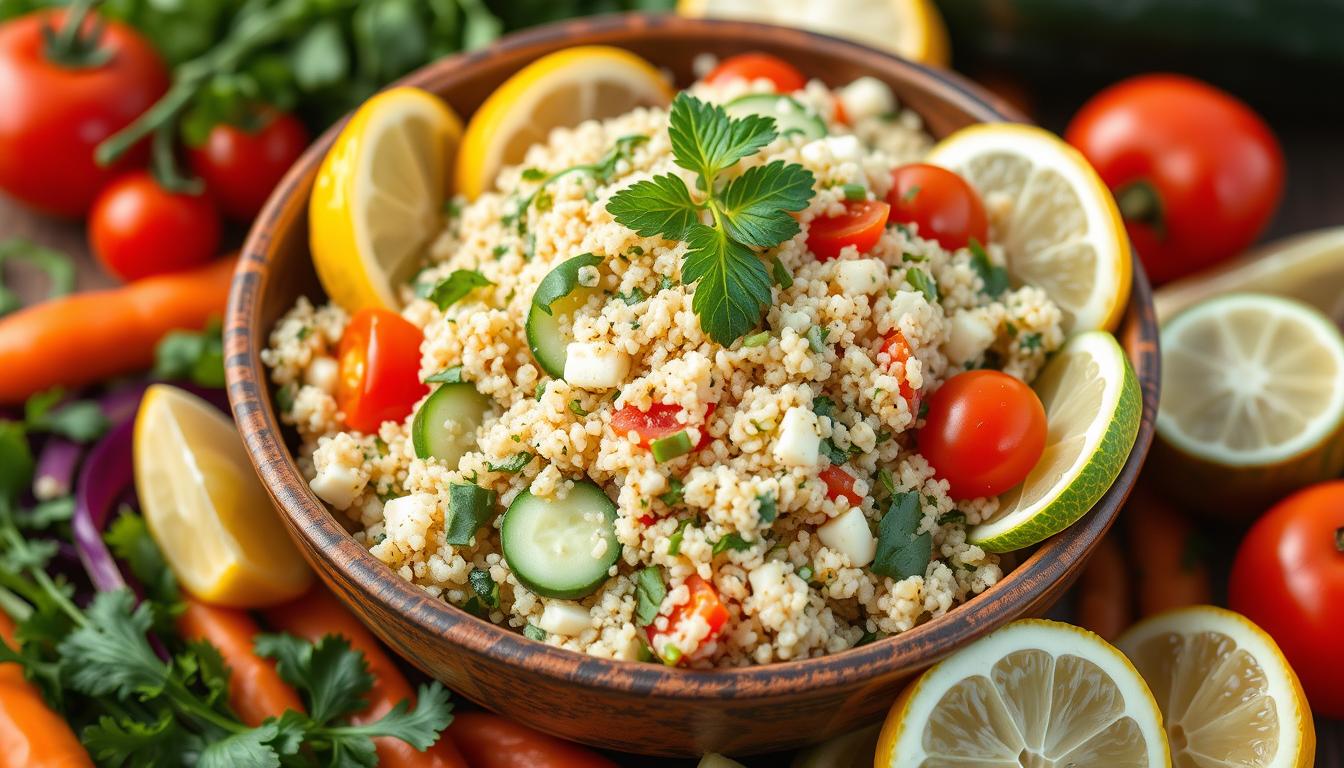 Endo friendly quinoa cucumber salad