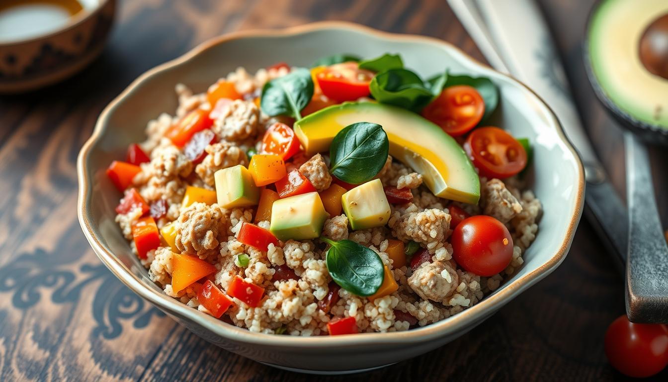 Endo friendly quinoa turkey bowl