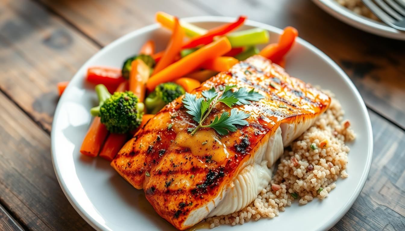 Endo friendly salmon with vegetables