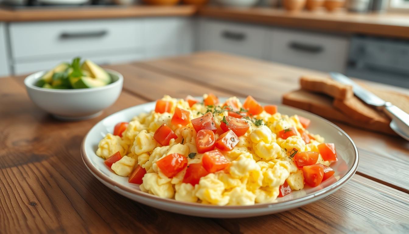 Endo friendly scrambled eggs tomatoes