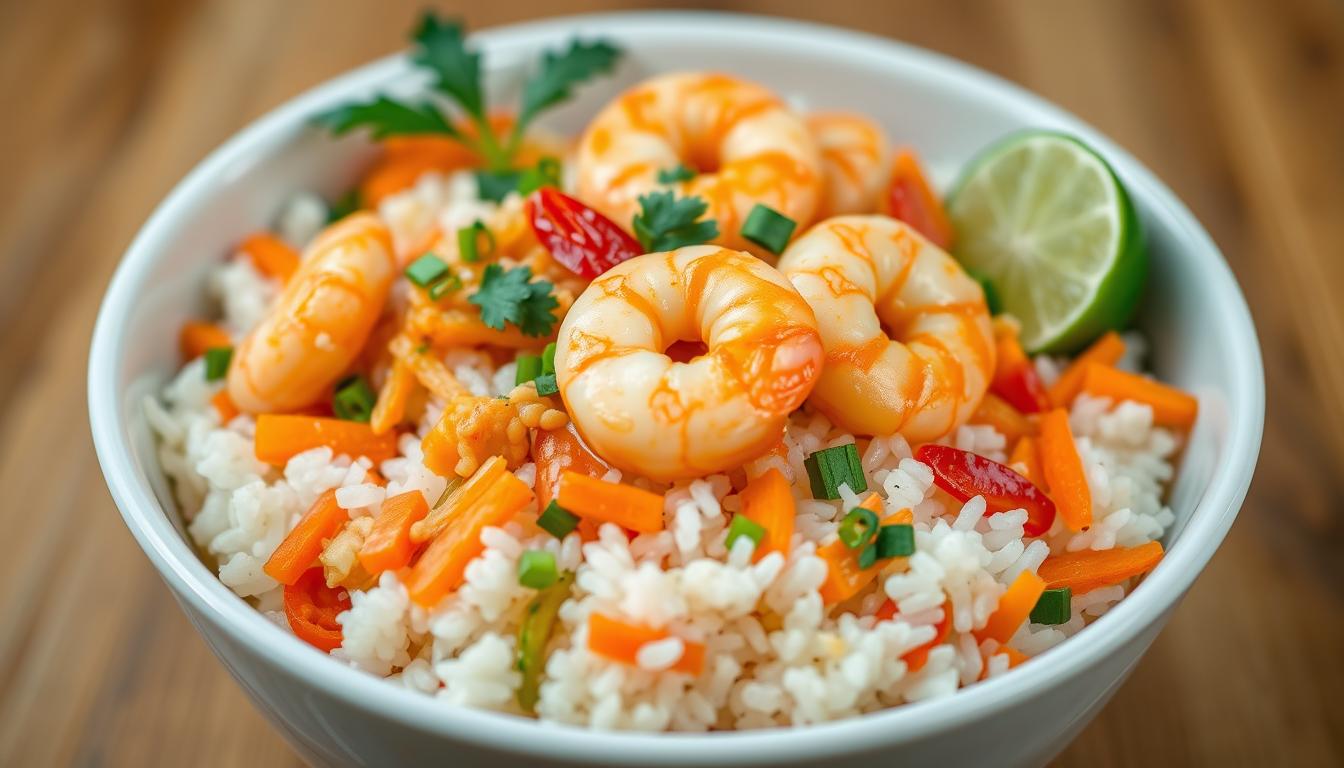 Endo friendly shrimp rice carrots