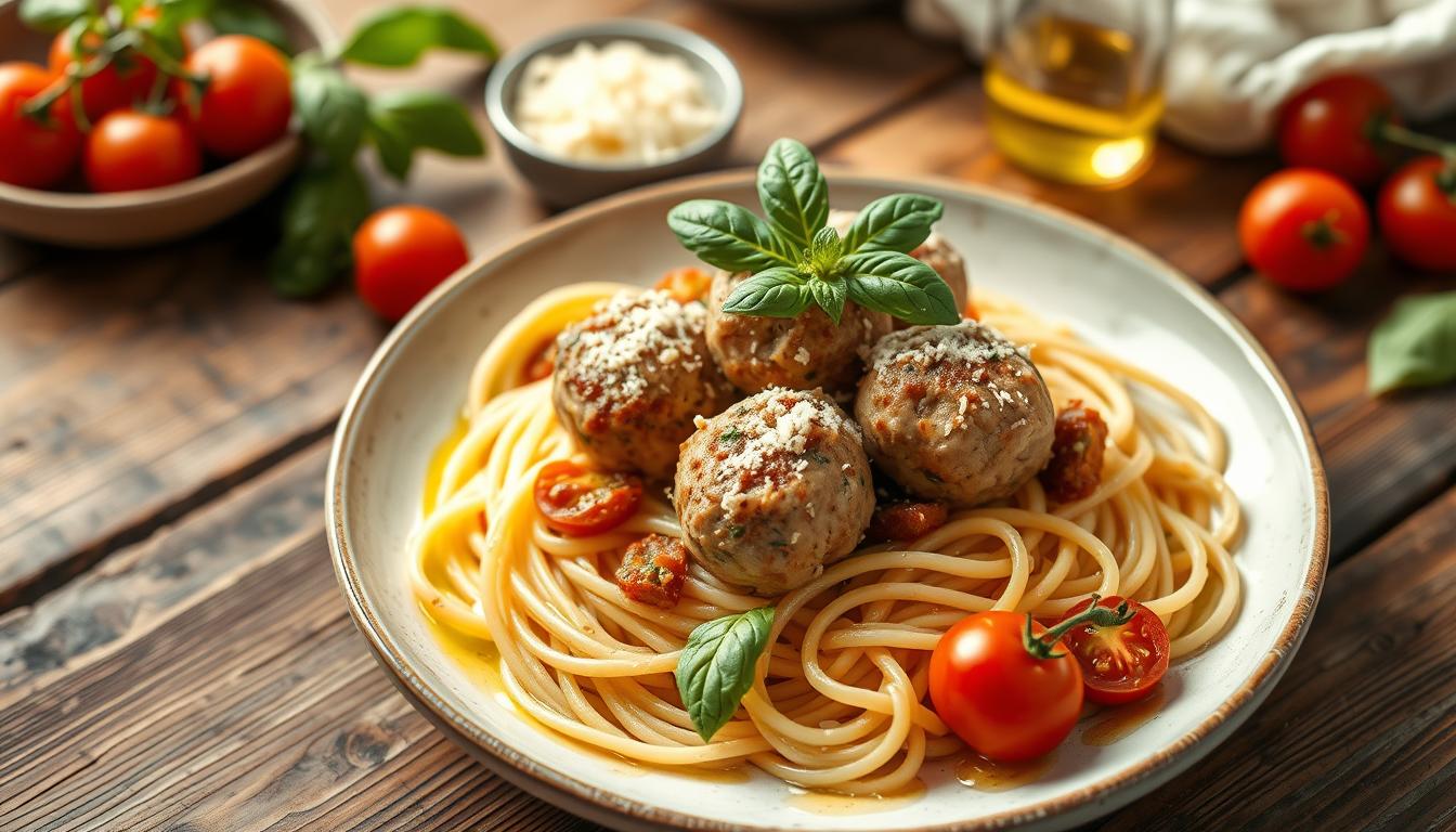 Endo friendly turkey meatballs pasta