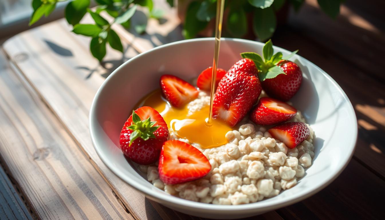 Gluten-free oats with strawberries for fibromyalgia