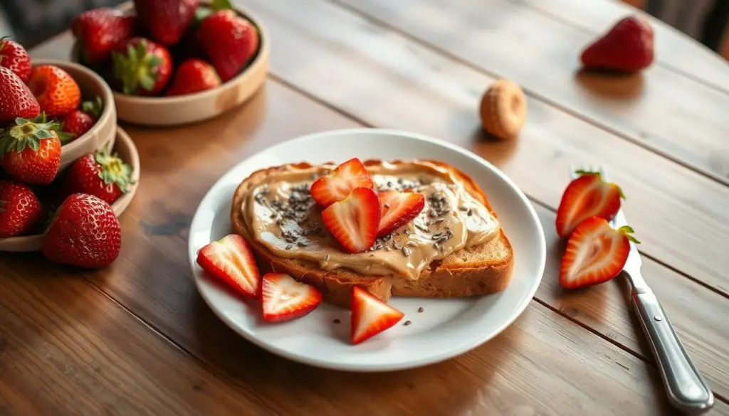 Gluten-free toast with almond butter