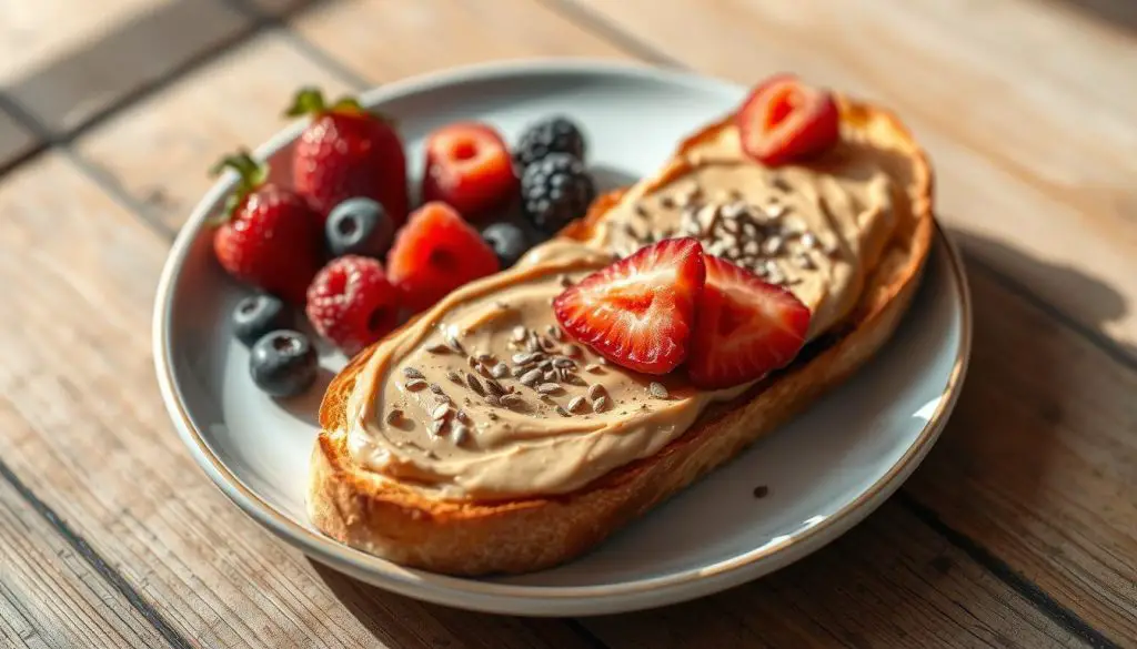 Gluten-free toast with almond butter