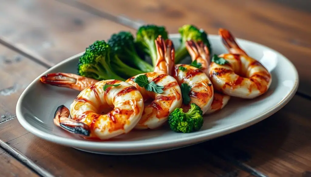 Grilled Shrimp and Broccoli