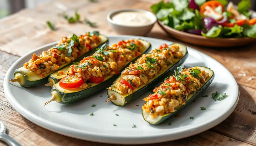 Serving suggestions for stuffed zucchini