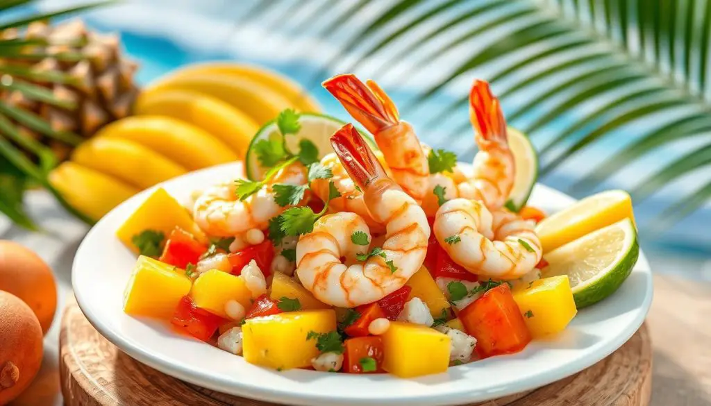 Shrimp Ceviche with Fruity Salad