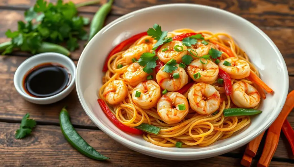 Shrimp Stir-Fry Noodles Garnishes