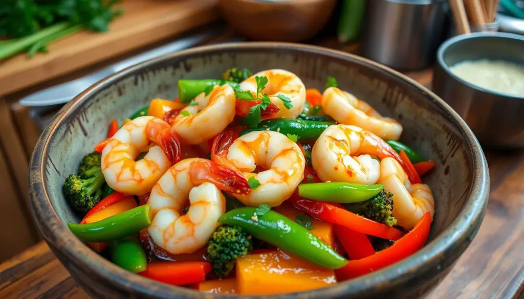 Shrimp stir-fry