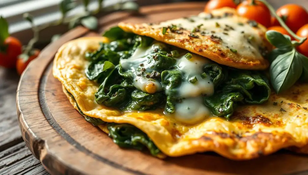 Spinach Omelet with Lactose-Free Cheese