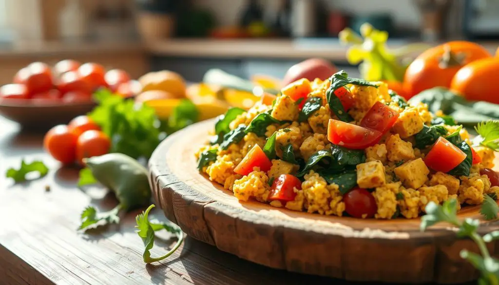 Tofu scramble with vegetables