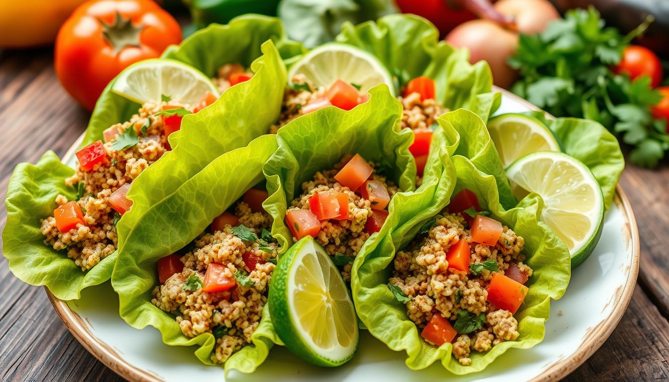 Turkey and quinoa lettuce wraps for fibromyalgia