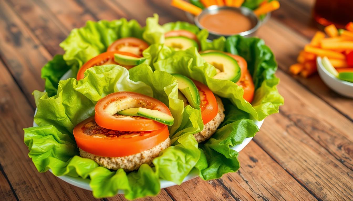 Turkey burgers with lettuce wraps for fibromyalgia