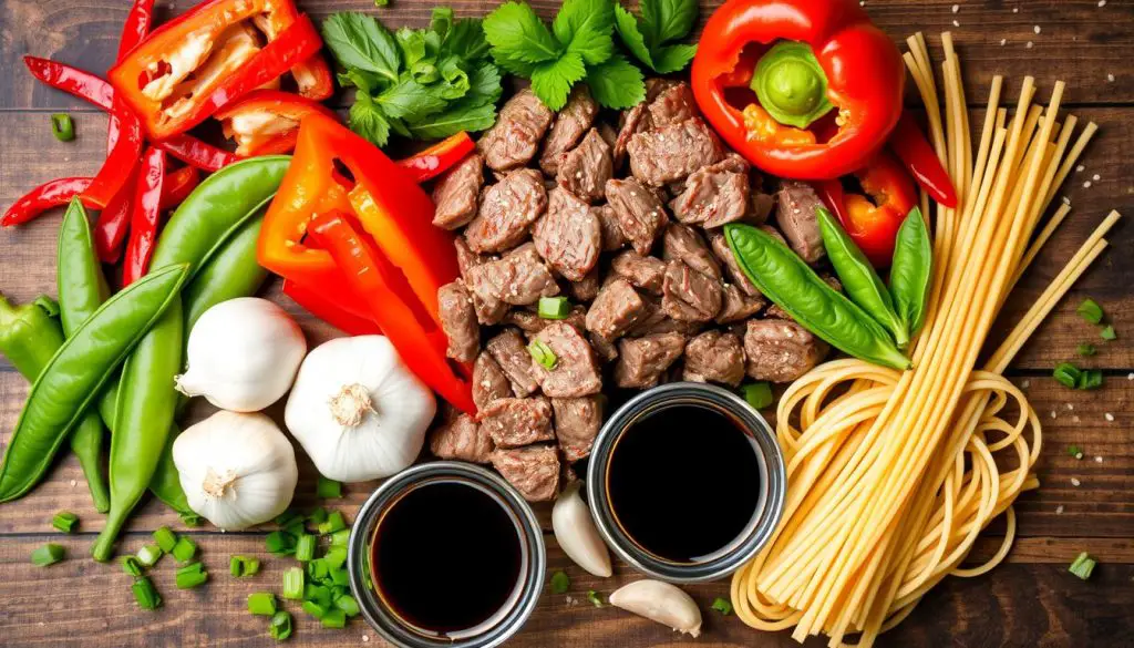 beef stir-fry noodle ingredients