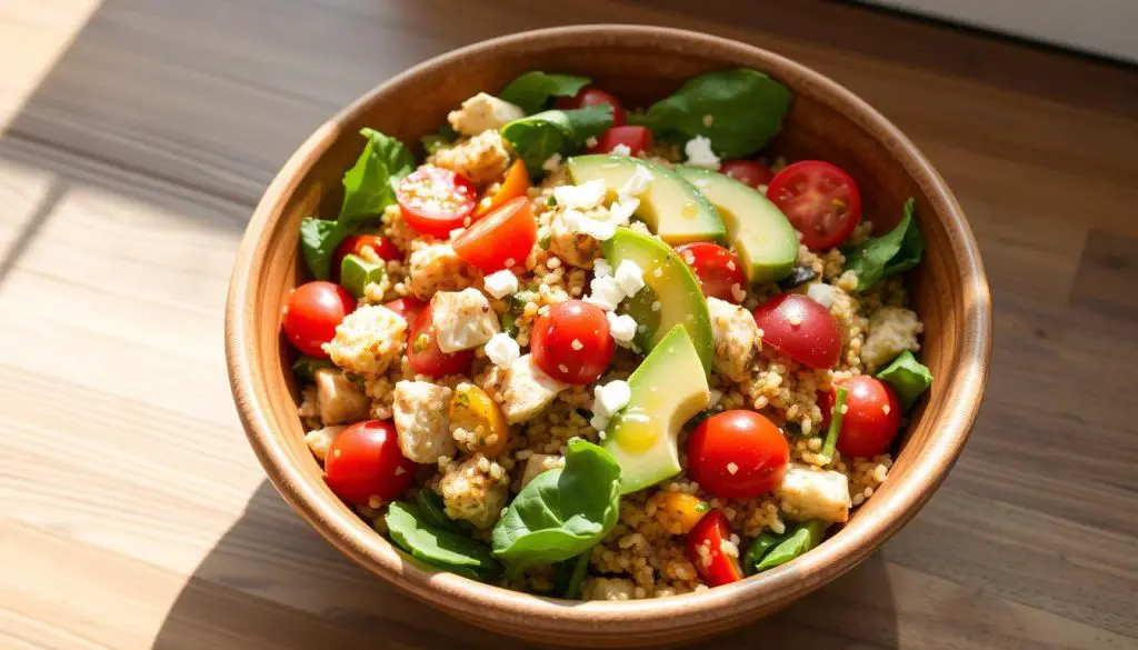 clean eating quinoa chicken salad