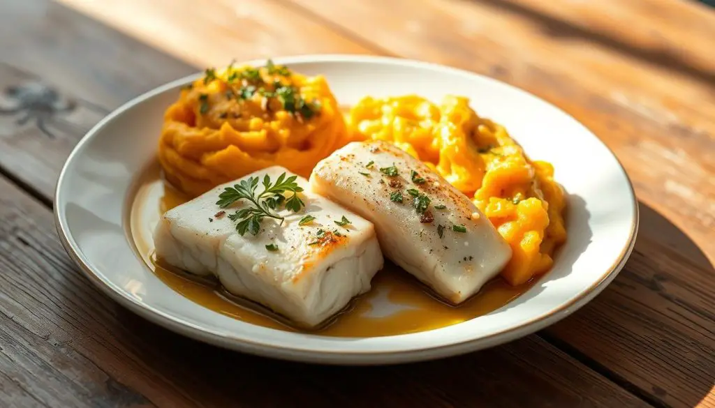 cod and sweet potatoes