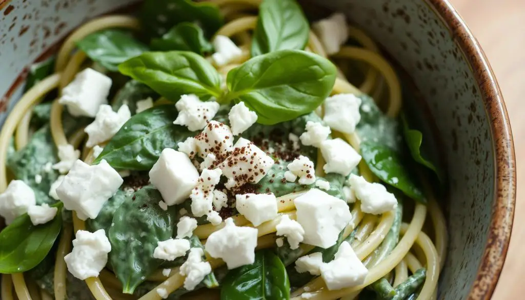 creamy spinach feta pasta