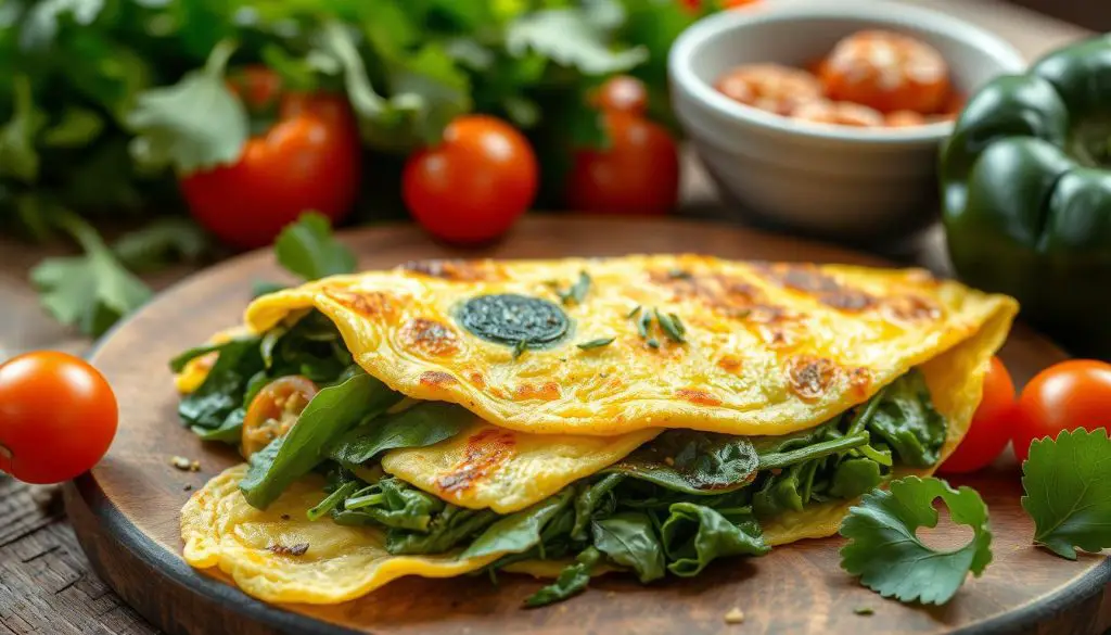 endo friendly omelet zucchini spinach