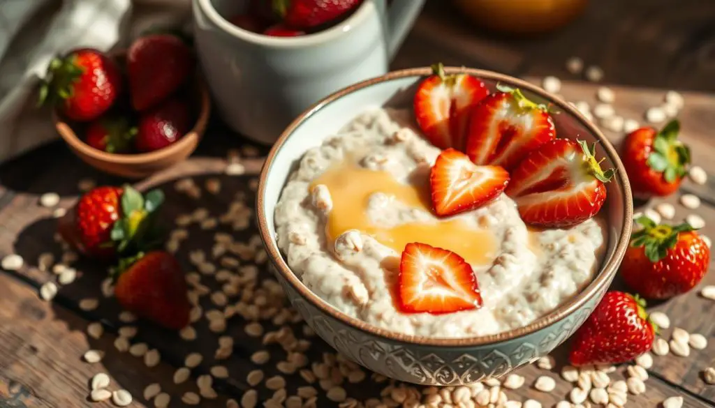 gluten-free oats and strawberries