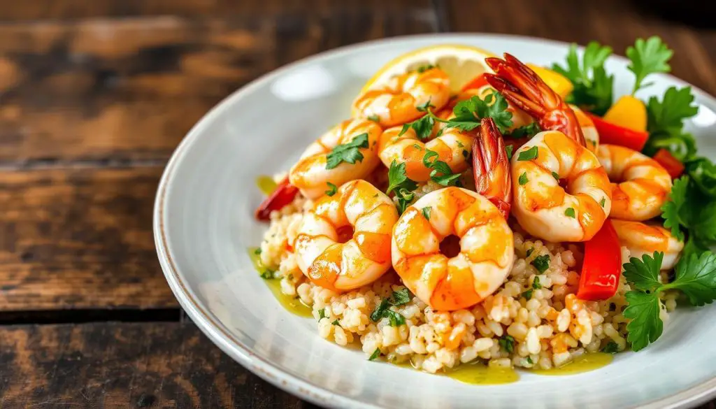 sautéed shrimp with quinoa