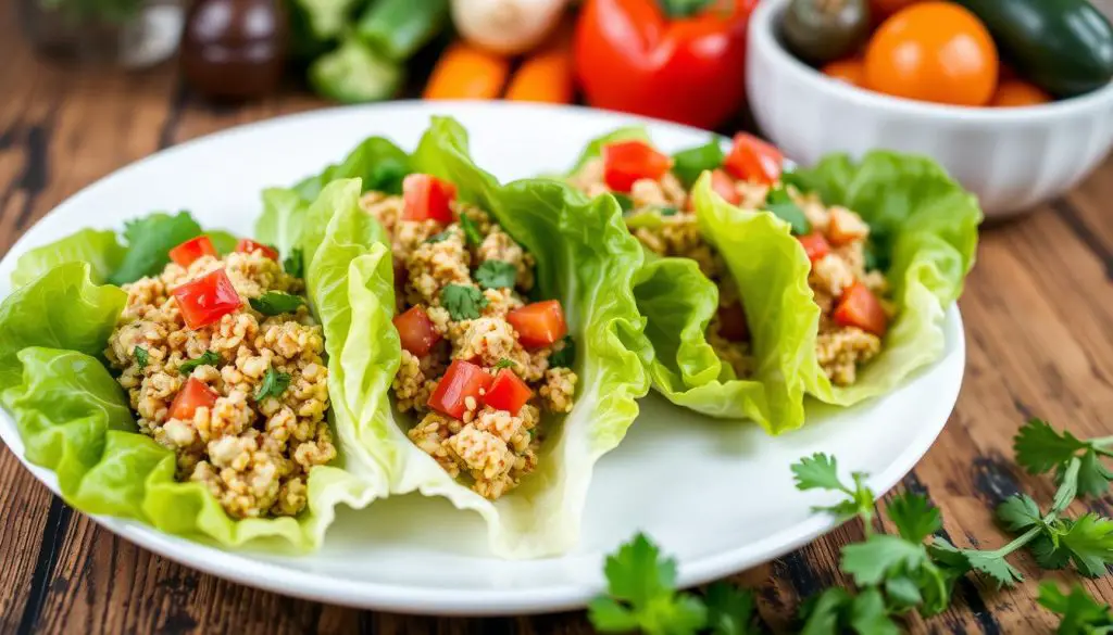 turkey and quinoa lettuce wrap