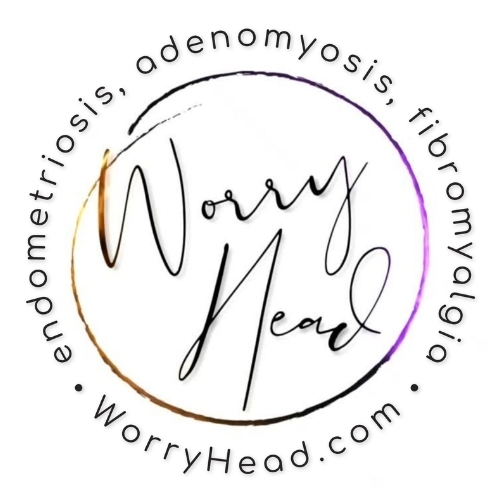 WorryHead Logo with Endometriosis, Adenomyosis, Fibromyalgia