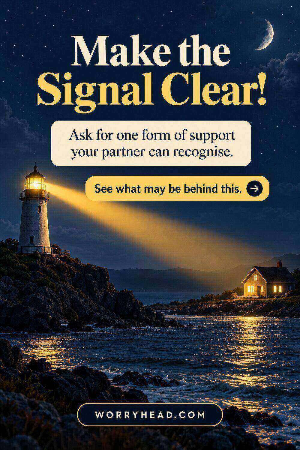 Lighthouse guiding a conversation about asking for reassurance with endometriosis.