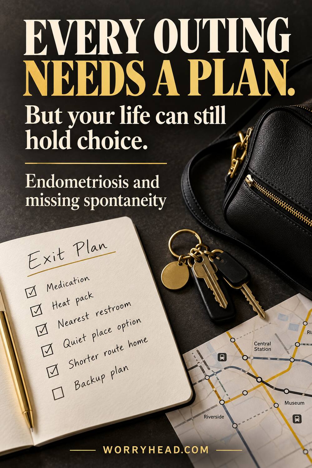 endometriosis and missing spontaneity — Worry Head editorial pin 1